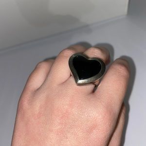 925 sterling silver Milor Italy black onyx ring